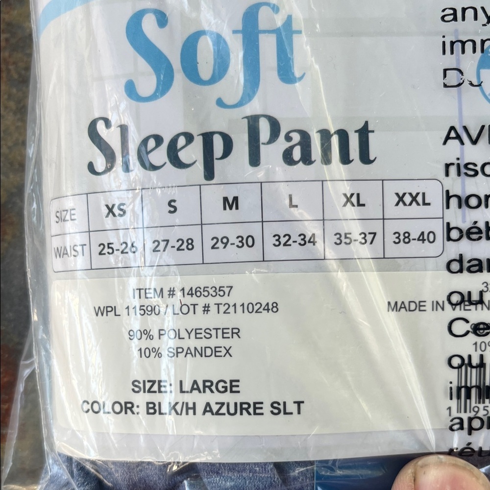32 Degrees Black Soft Sleep Pant NWT large - Picture 4 of 4